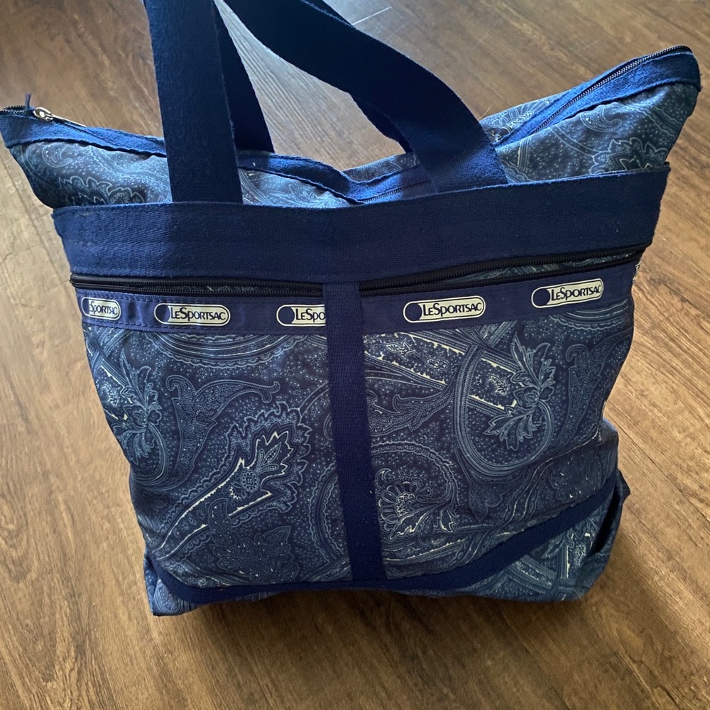 LeSportsac Navy Paisley Tote Bag
